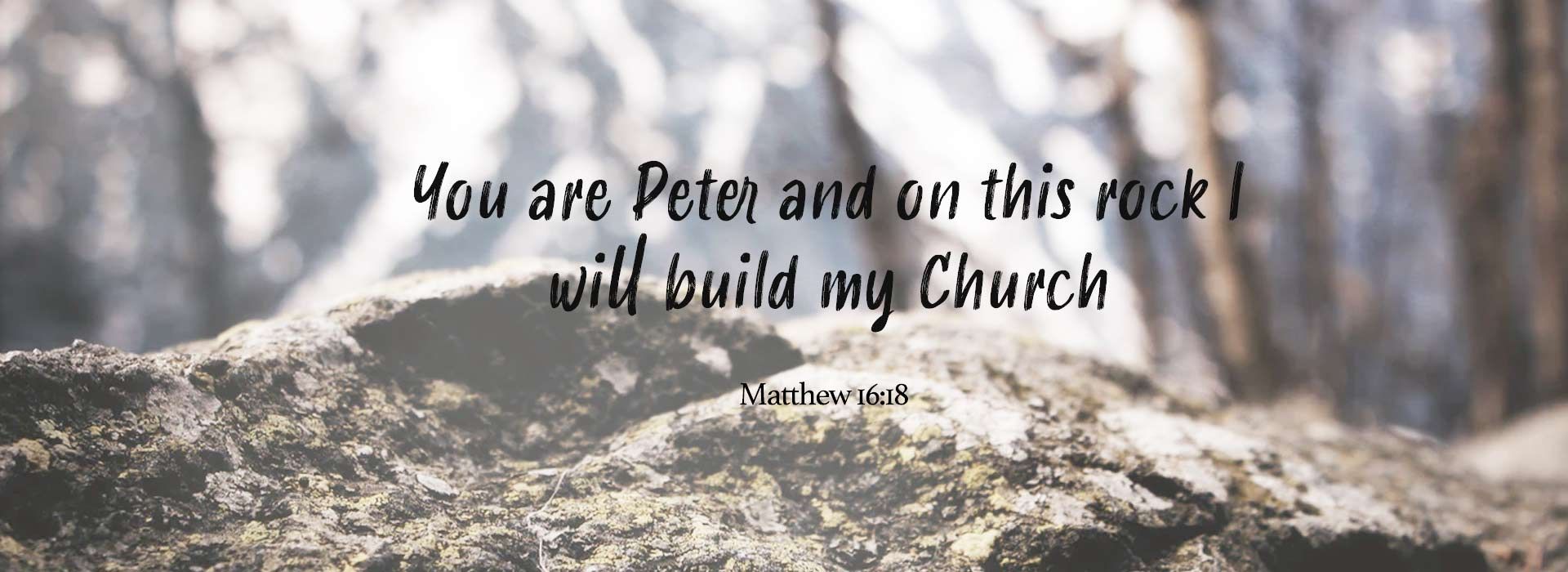 You are Peter and on this Rock I will l build my Church