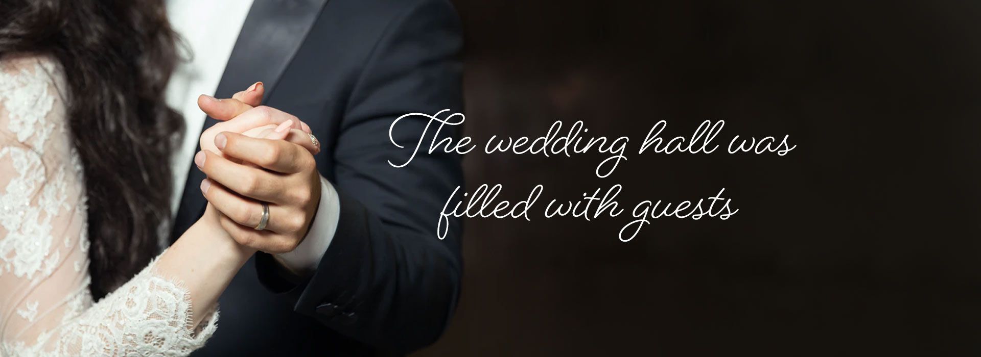 The wedding hall was filled with guests